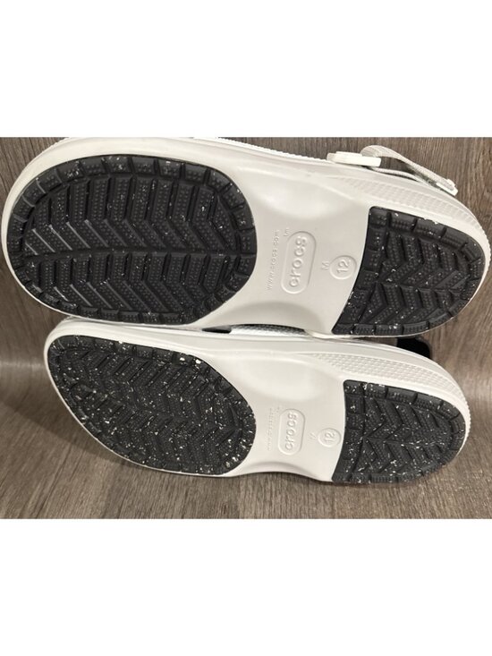Crocs Mens Classic Turbo Strap Clog Size 12 White Gray Sporty NWOT main image 4